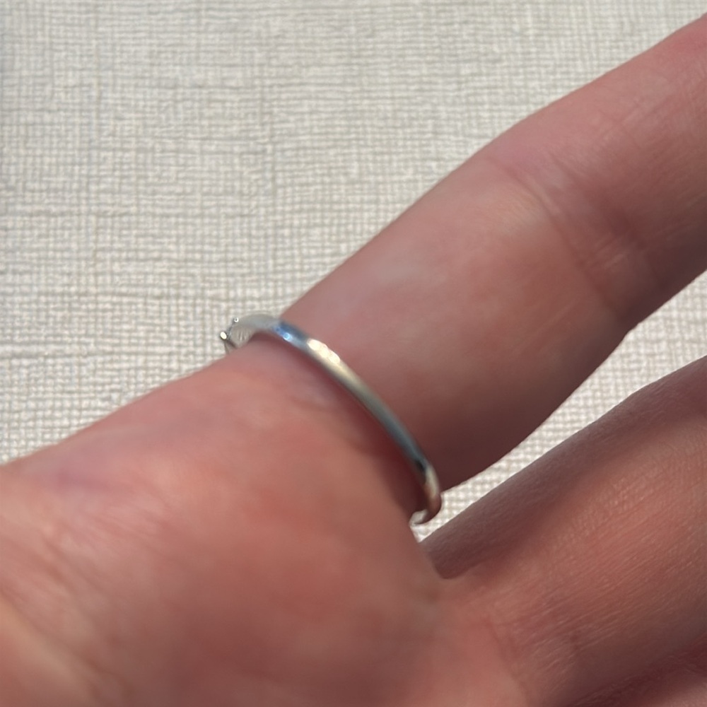BELLA LUCE ROUND LAB CREATED WHITE SAPPHIRE RHODIUM OVER STERLING SILVER RING - Picture 4 of 6